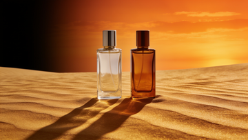 Profumi arabi unisex – due flaconi sulle dune al tramonto