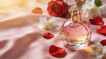Profumi arabi da donna – flacone rosa, petali di rosa e gelsomino