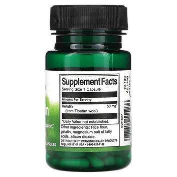 Swanson Keratin 50 mg - 60 capsule