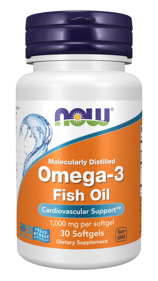 Now Foods Omega-3 Molecularly Distilled – 30 softgel