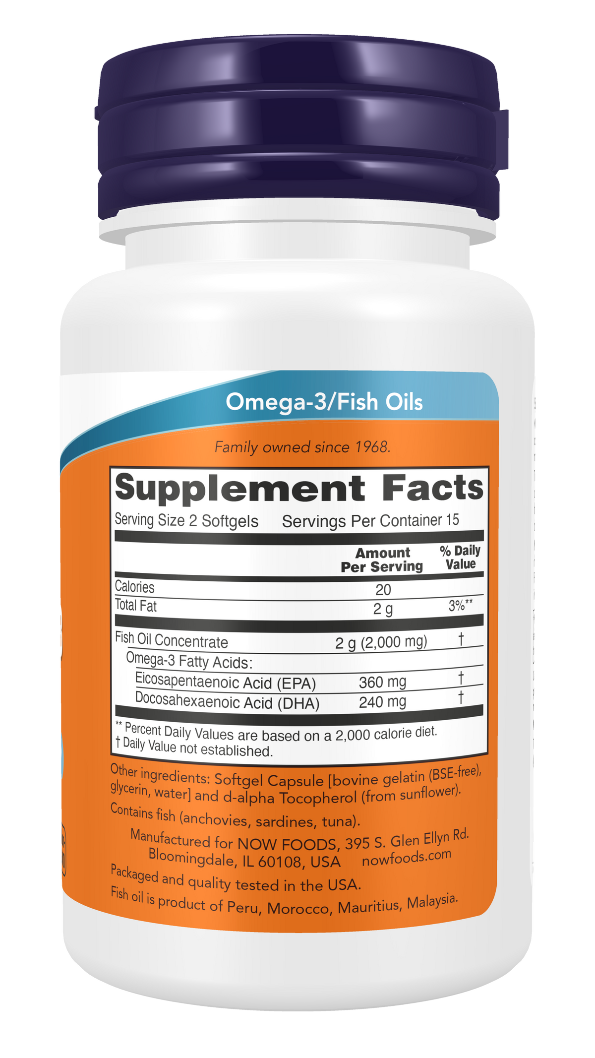 Now Foods Omega-3 – tabella valori in etichetta