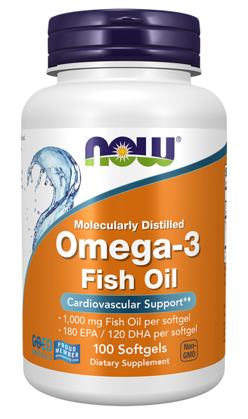 Now Foods Omega-3 Molecularly Distilled – 100 softgel
