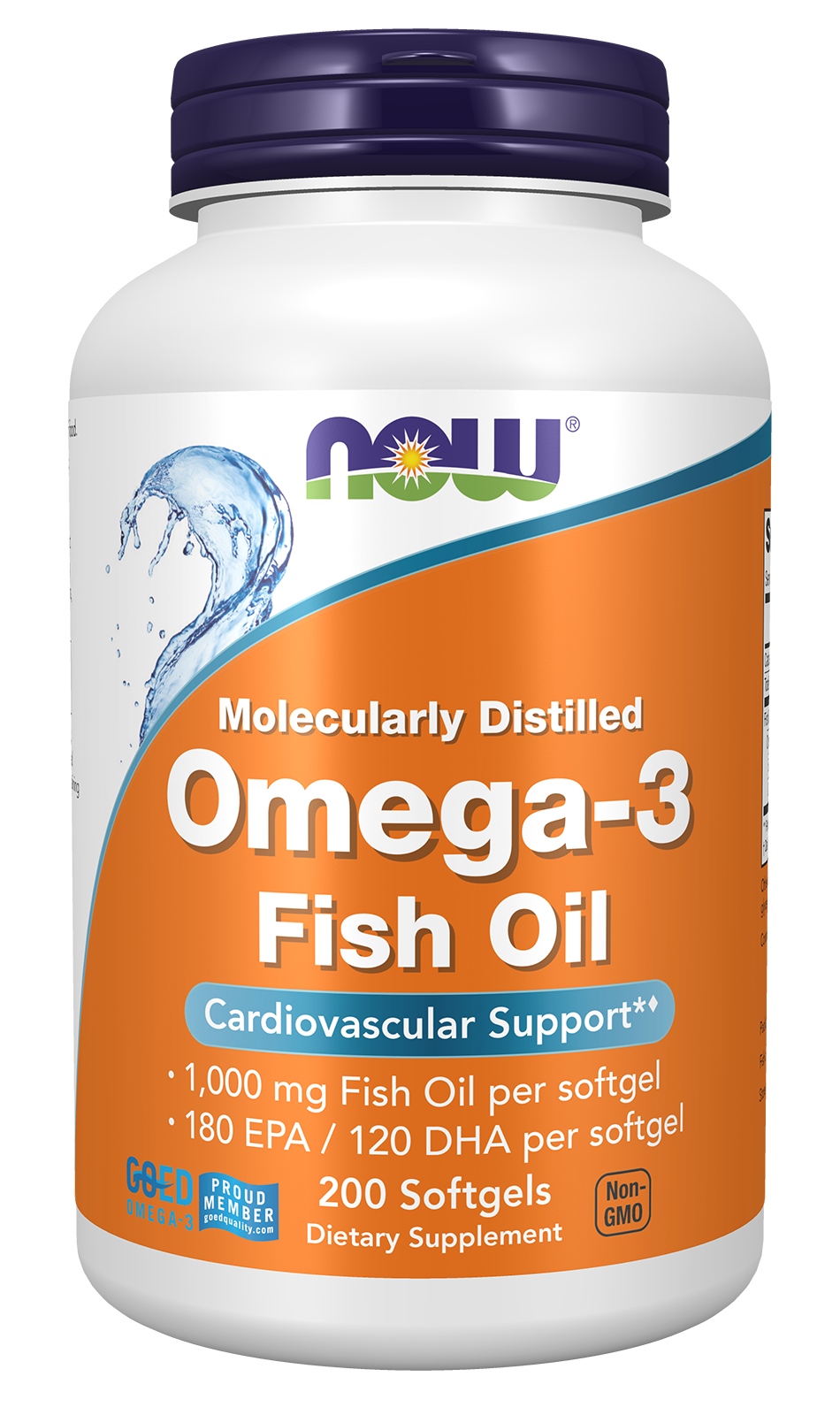 Now Foods Omega-3 Molecularly Distilled – 200 softgel