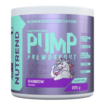 Nutrend Pump 225 g – Pre-workout in polvere senza caffeina