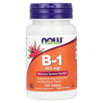 NOW Foods Vitamin B-1 Thiamine 100mg - 100 tablets