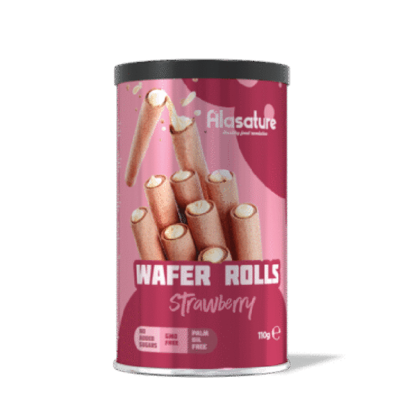 Alasature Wafer Rolls Strawberry 110 g