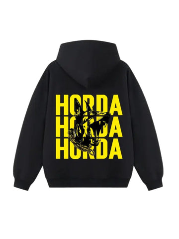 Felpa Dobermann Yellow Boxy Fit 380g Cotone Garzato | Horda Brand
