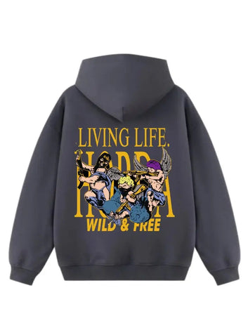 Felpa Wild and Free Boxy Fit 100% Cotone 380g | Horda Brand