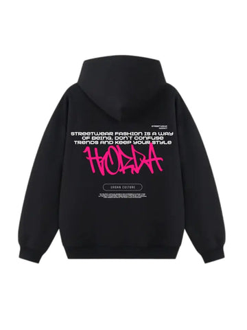 Felpa Y2K Fucsia Boxy Fit 380g Cotone Garzato | Horda Brand