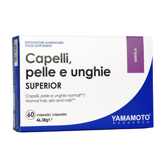 Yamamoto Research Capelli, pelle e unghie Superior 60 capsule – integratore con biotina e zinco