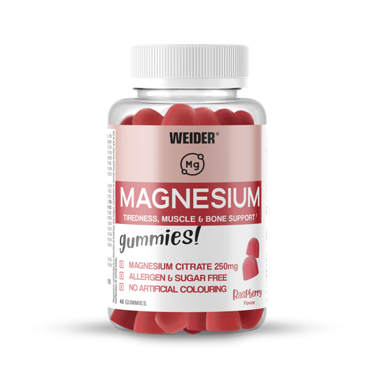 Weider Magnesium Gummies 48 gummies al lampone – integratore di magnesio 250 mg