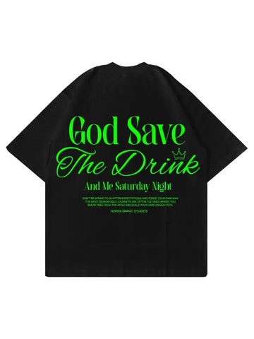 T-Shirt Nera 100% Cotone Made in Italy Save Me