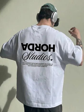 T-shirt Reverse 100% Cotone Oversize Made in Italy