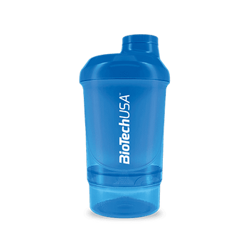 BioTechUSA Shaker Wave+ Nano 300 ml + 150 ml – shaker con scomparto