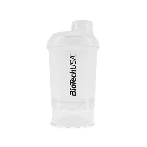 BioTechUSA Shaker Wave+ Nano 300 ml + 150 ml – shaker con scomparto