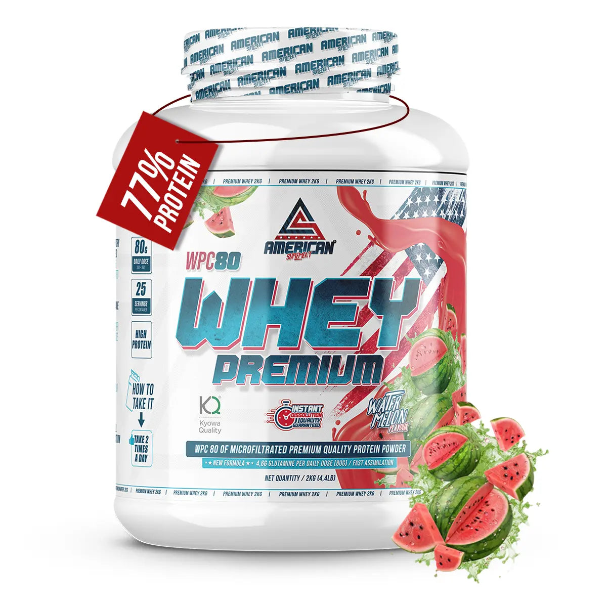 American Suplement Premium Whey Protein WPC80 2 kg – gusto Anguria