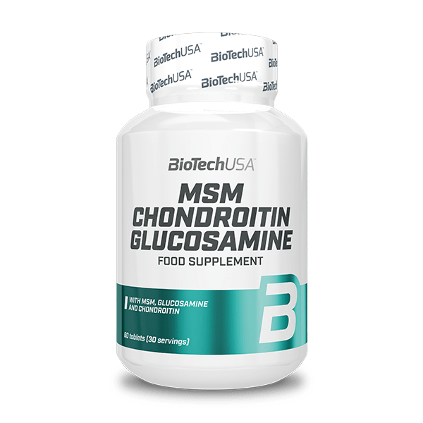 BioTechUSA MSM Chondroitin Glucosamine 60 compresse – integratore con glucosamina, MSM e condroitina