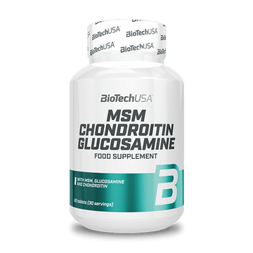 BioTechUSA MSM Chondroitin Glucosamine 60 compresse – integratore con glucosamina, MSM e condroitina