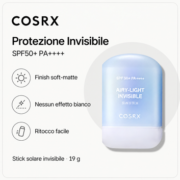 COSRX Airy-Light Invisible Sun Stick SPF50+ – Solare Mat 19g