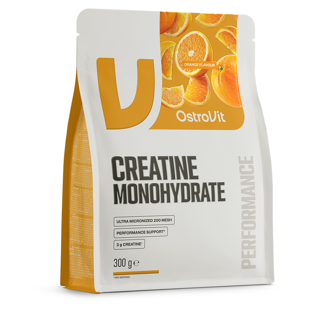 OstroVit Creatine Monohydrate 300 g – creatina monoidrato aromatizzata in polvere