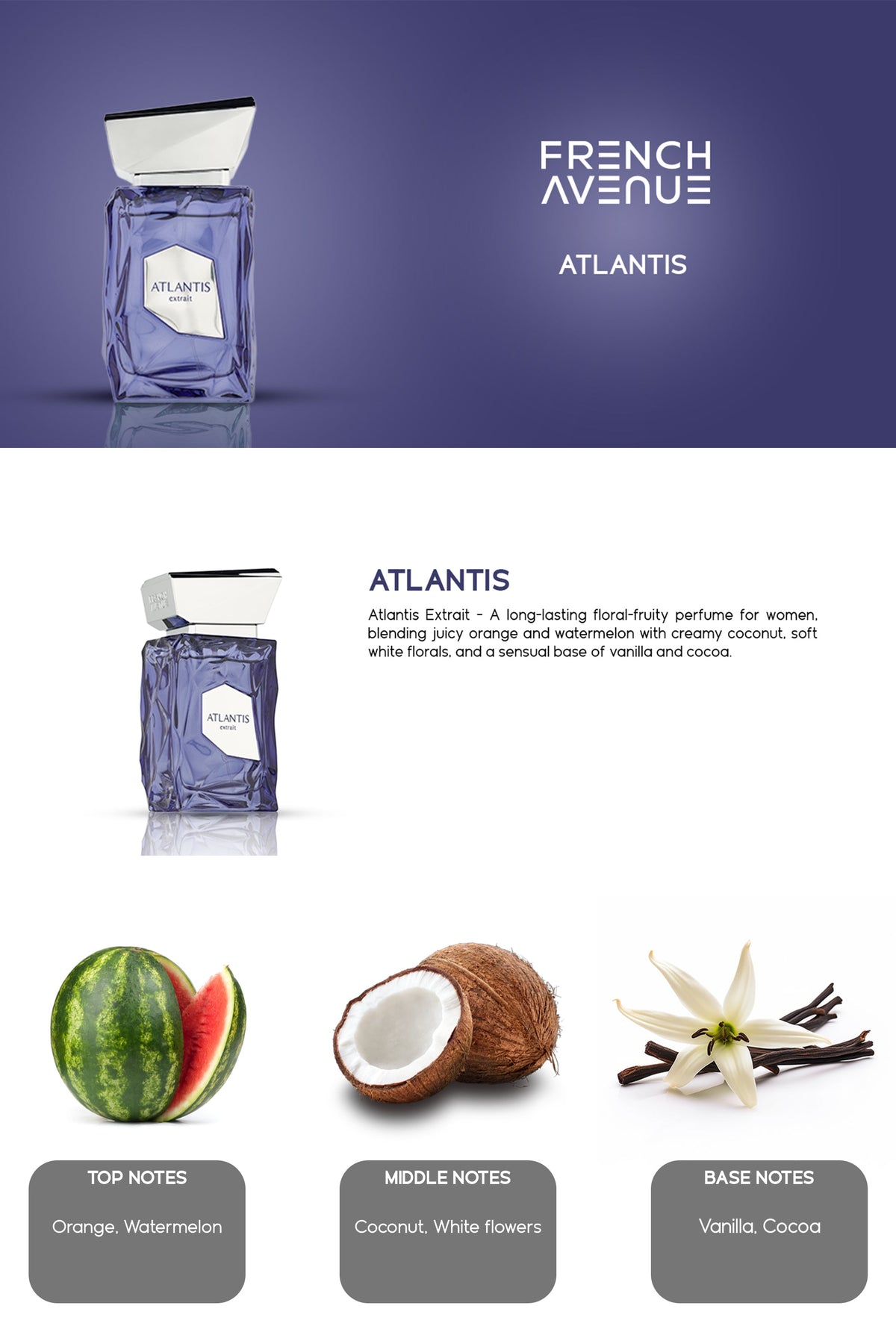 French Avenue Atlantis Extrait de Parfum 100 ml – profumo arabo unisex