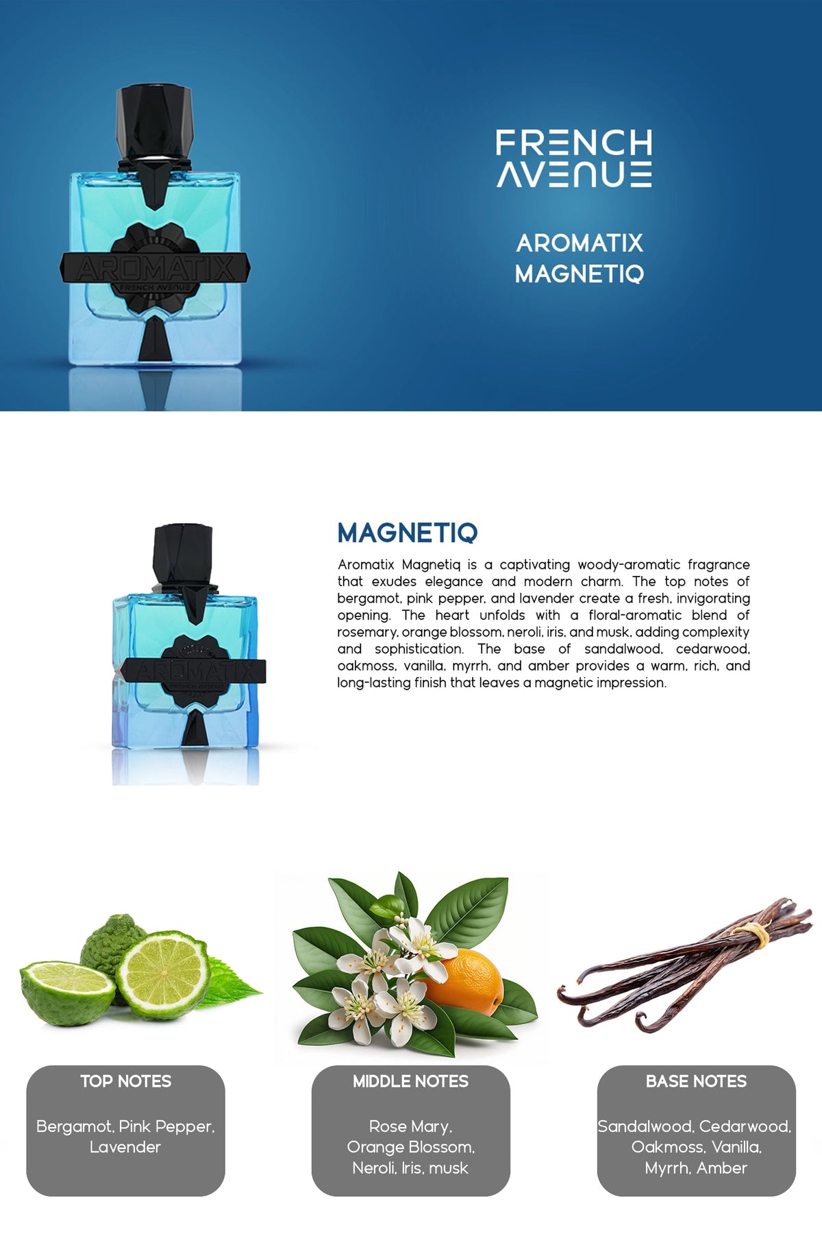 French Avenue Aromatix Magnetiq Eau de Parfum 100 ml – profumo arabo unisex