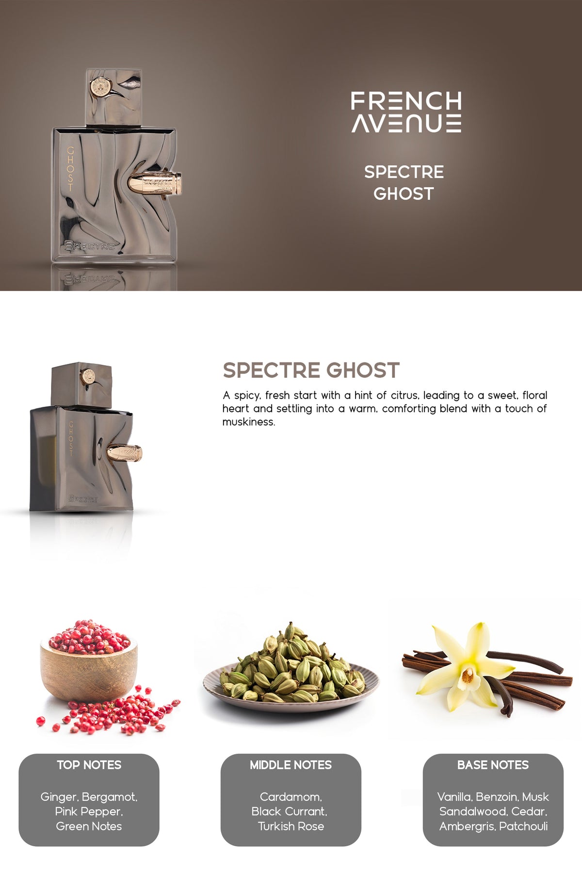French Avenue Spectre Ghost Eau de Parfum 80 ml – profumo arabo uomo