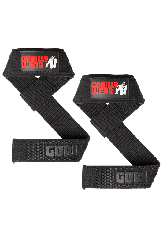 Gorilla Wear Padded Silicone Lifting Straps nero – cinghie da sollevamento imbottite