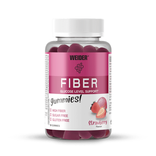 Weider Fiber Gummies 36 gummies alla fragola – integratore di fibra solubile