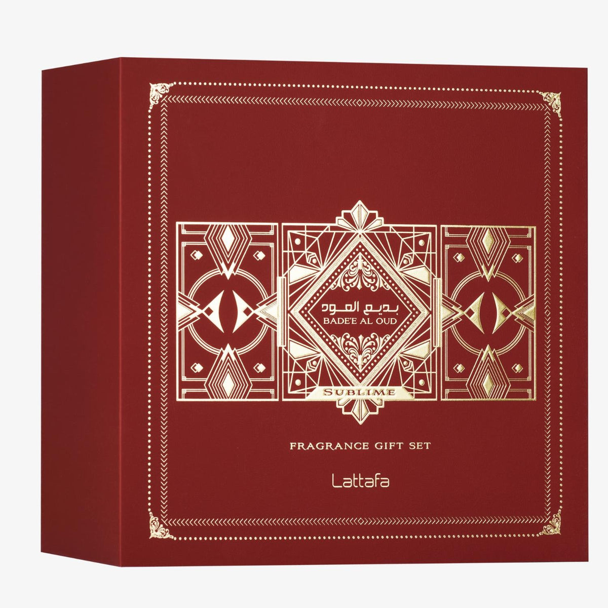 Lattafa Bade'e Al Oud Sublime cofanetto EDP 100 ml + 12 ml + hair mist 50 ml – profumo arabo unisex