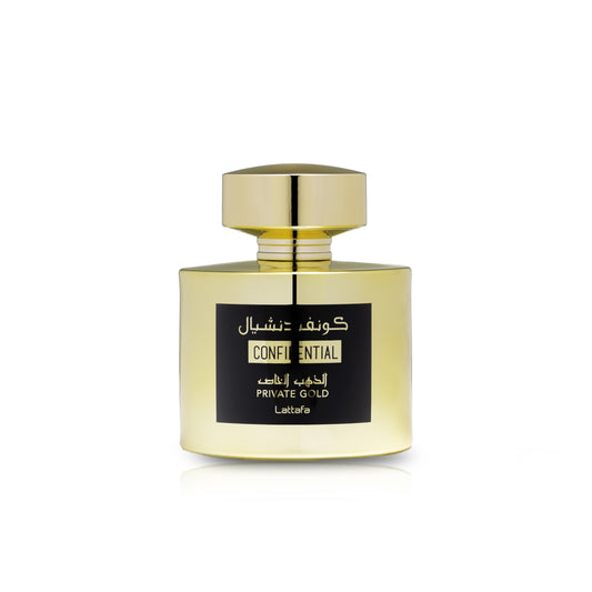 Lattafa Confidential Private Gold Eau de Parfum 100 ml – profumo arabo unisex
