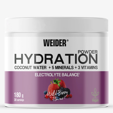 Weider Hydration Powder 180 g frutti di bosco – integratore di elettroliti in polvere